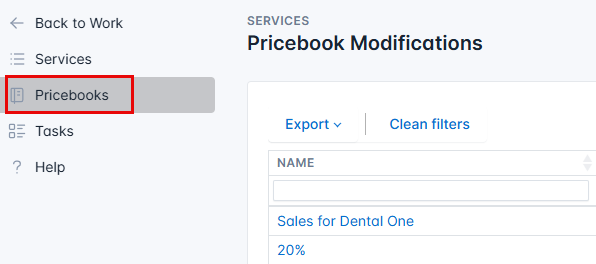 Creating a pricebook